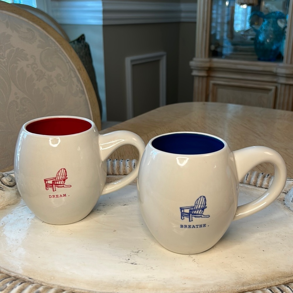 Magenta “BREATHE” & “DREAM” Mugs (2)